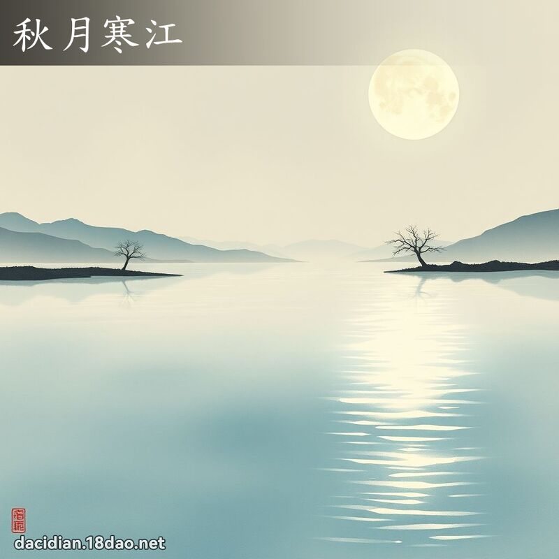 秋月寒江 配图
