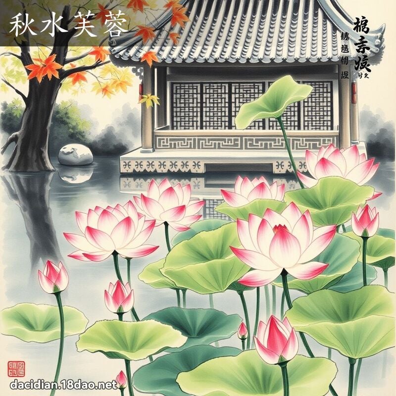 秋水芙蓉 配图