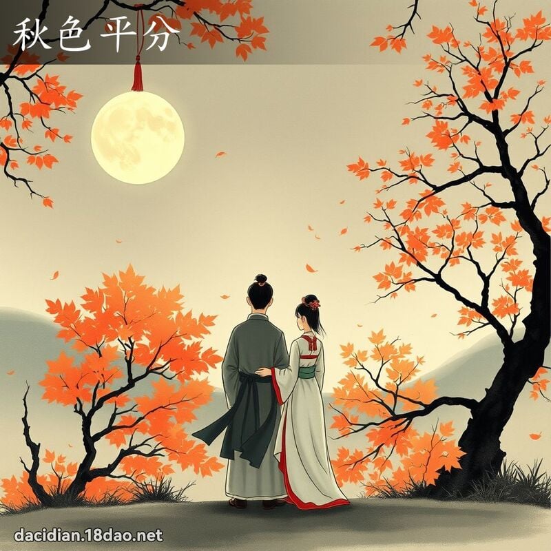 秋色平分 配图