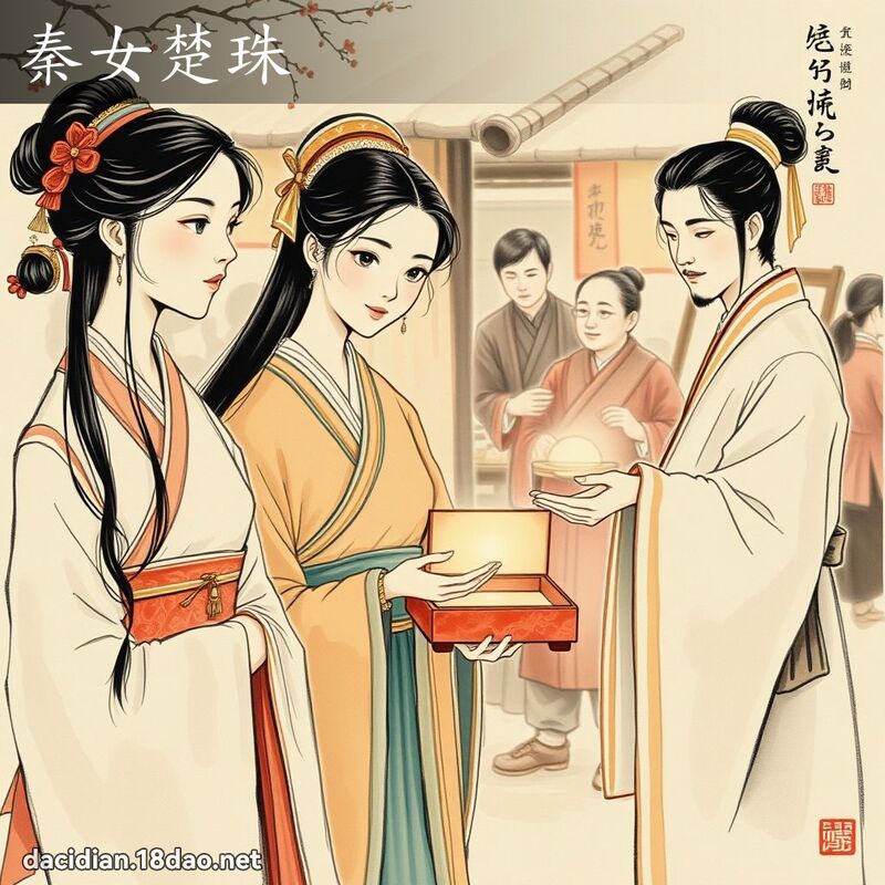 秦女楚珠 配图