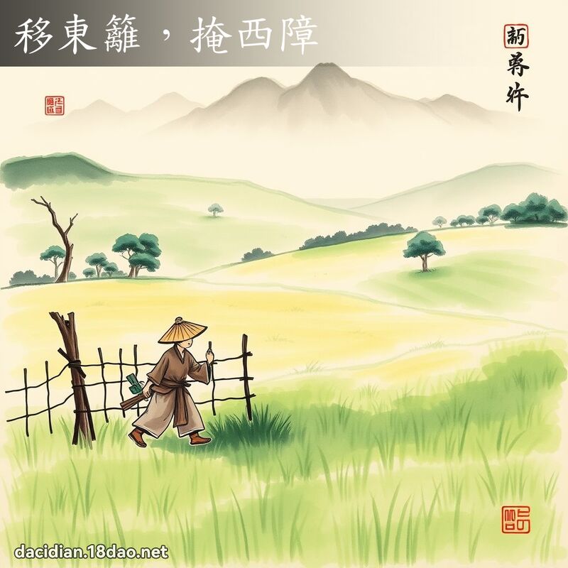 移東籬,掩西障 配图