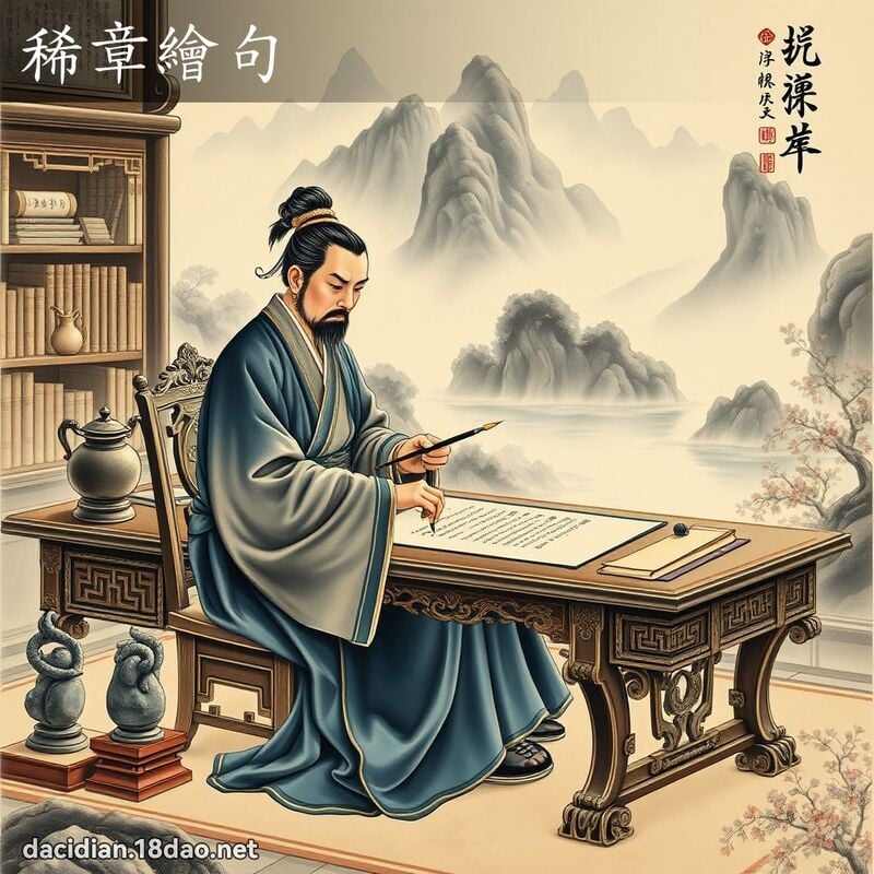 稀章繪句 配图