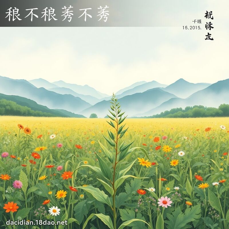 稂不稂莠不莠 配图