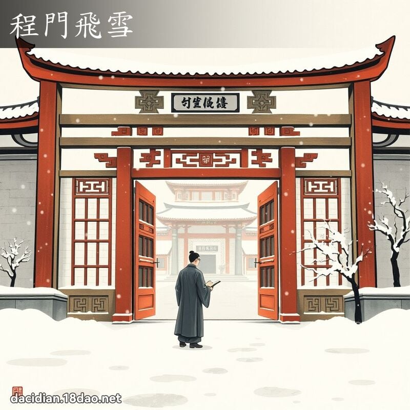 程門飛雪 配图