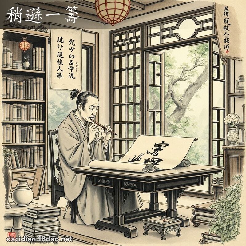 稍遜一籌 配图