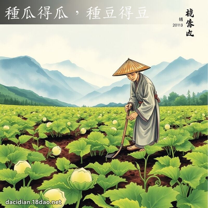 種瓜得瓜,種豆得豆 配图