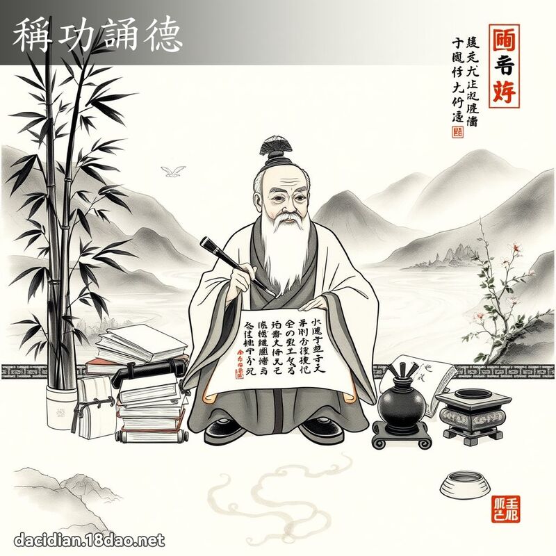 稱功誦德 配图