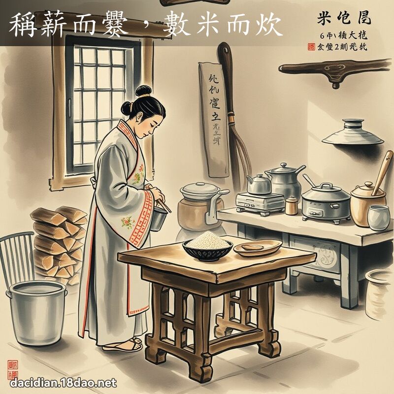 稱薪而爨,數米而炊 配图