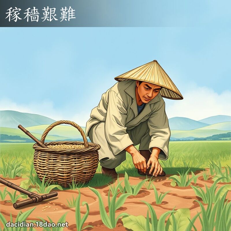 稼穡艱難 配图