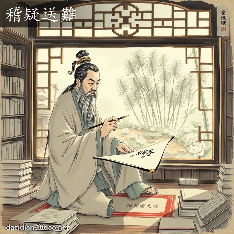稽疑送難 配图