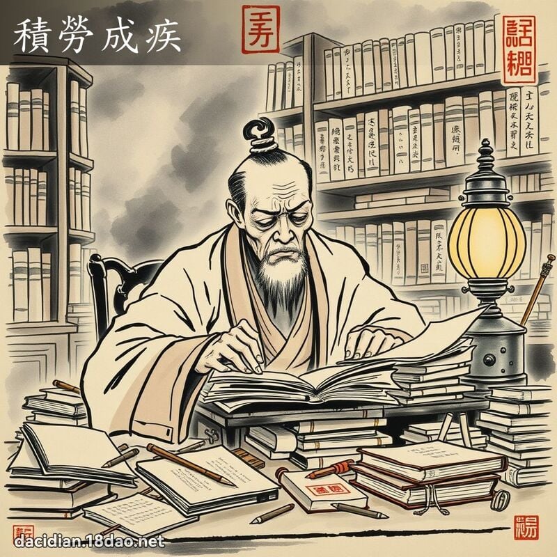 積勞成疾 配图