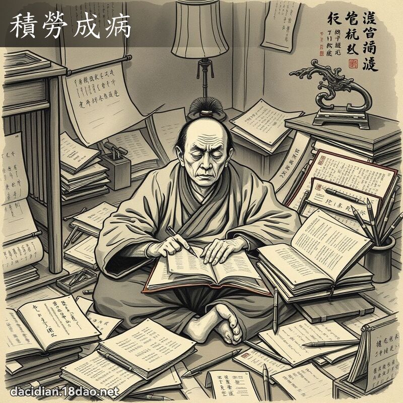 積勞成病 配图