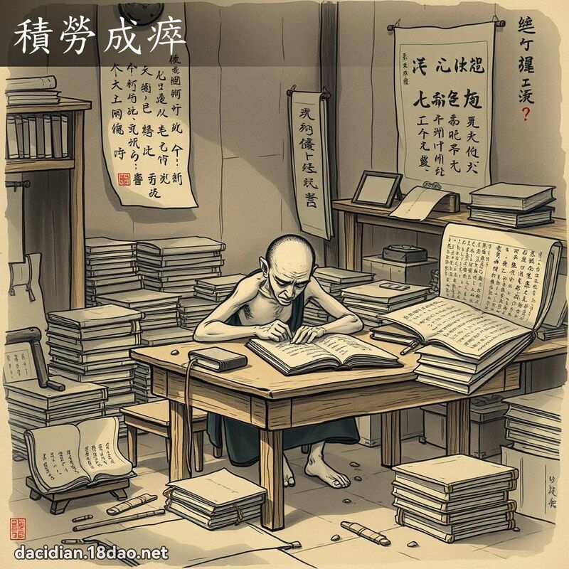 積勞成瘁 配图