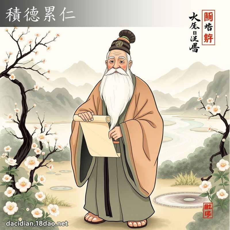 積德累仁 配图