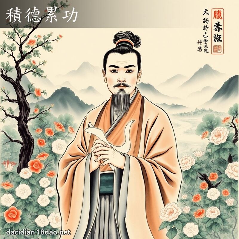 積德累功 配图