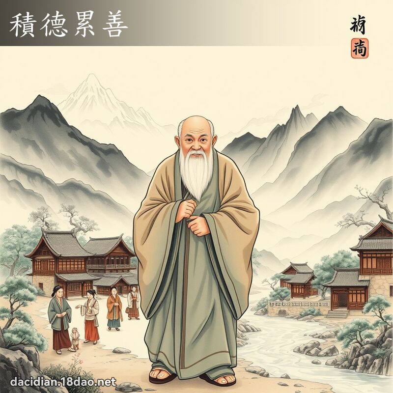 積德累善 配图