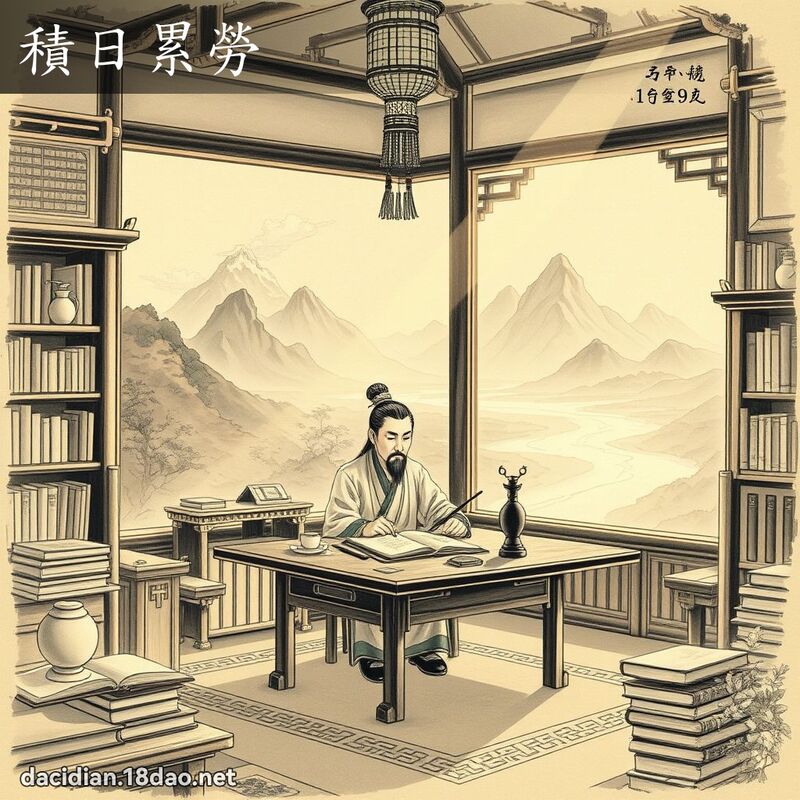積日累勞 配图