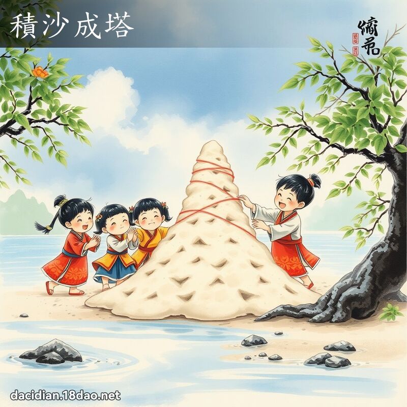 積沙成塔 配图