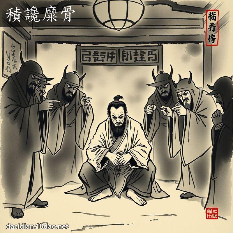 積讒糜骨 配图