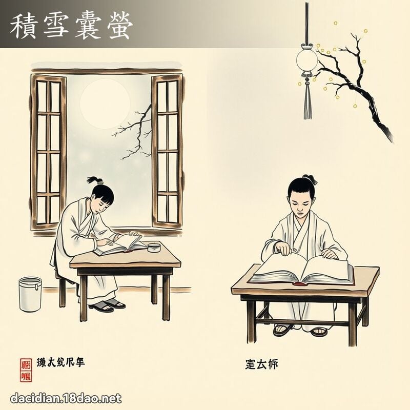 積雪囊螢 配图