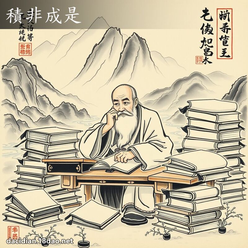 積非成是 配图