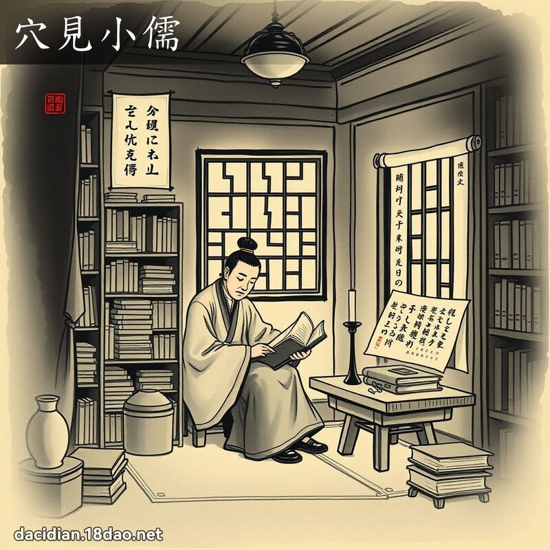 穴見小儒 配图