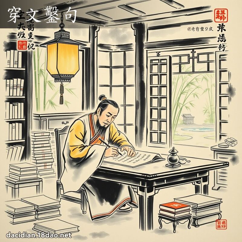 穿文鑿句 配图