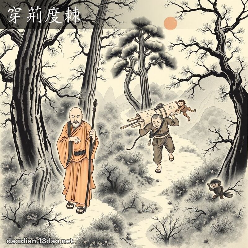 穿荊度棘 配图