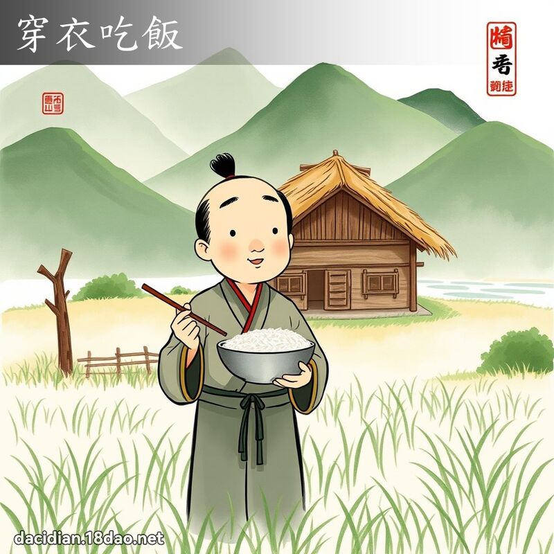 穿衣吃飯 配图
