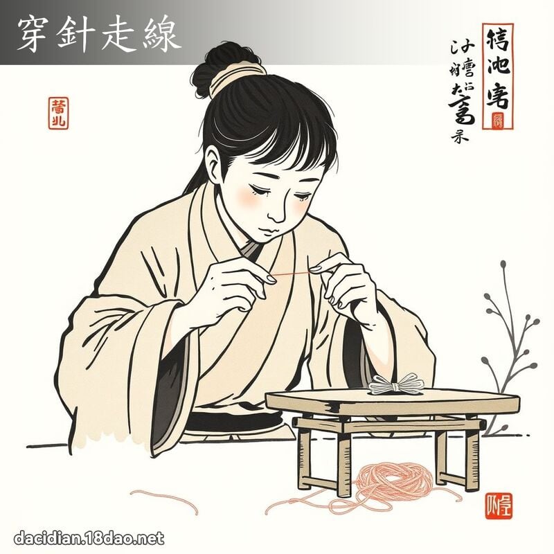 穿針走線 配图
