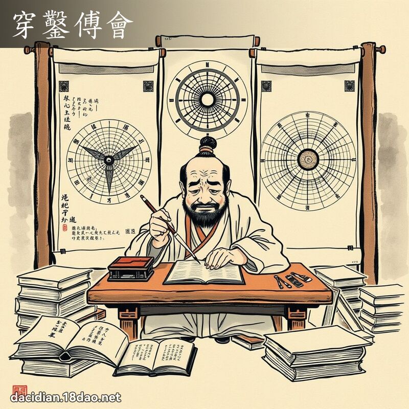 穿凿傅会 - 中华成语配图