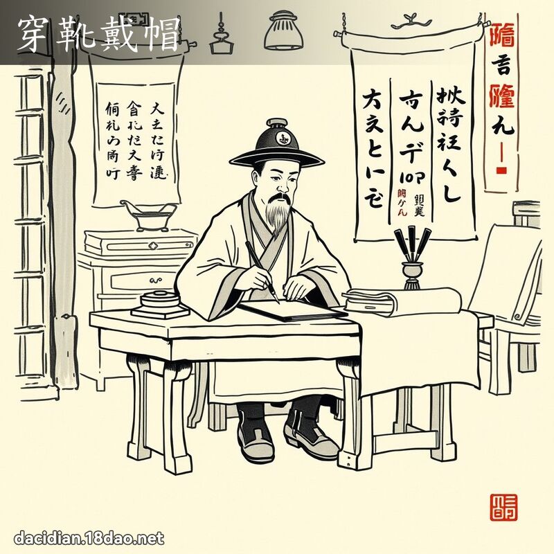 穿靴戴帽 配图