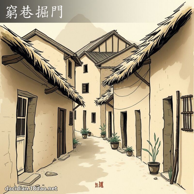 窮巷掘門 配图