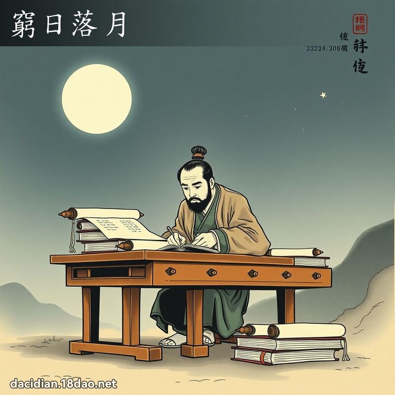 窮日落月 配图