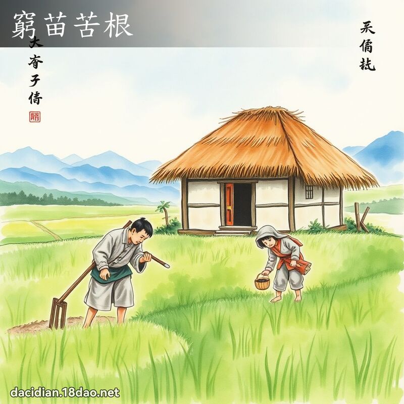 窮苗苦根 配图