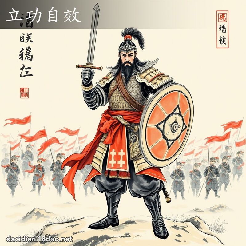 立功自效 配图