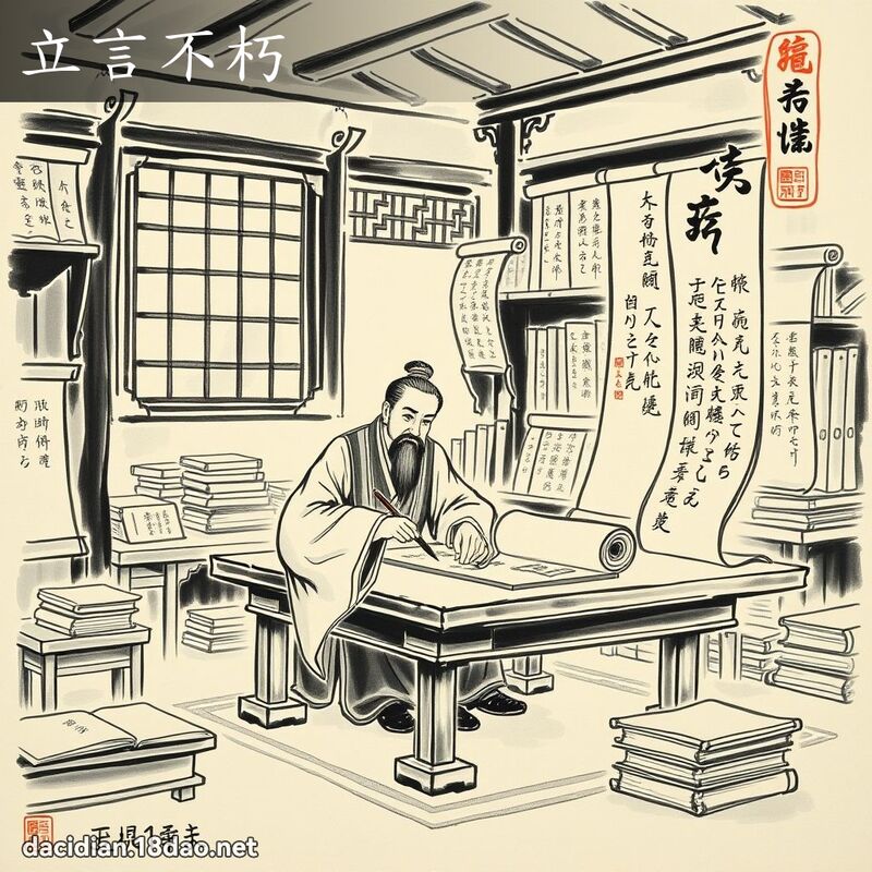 立言不朽 配图