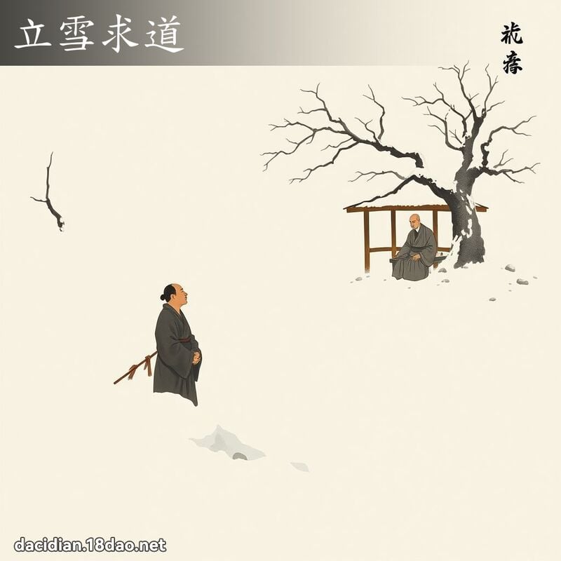 立雪求道 配图