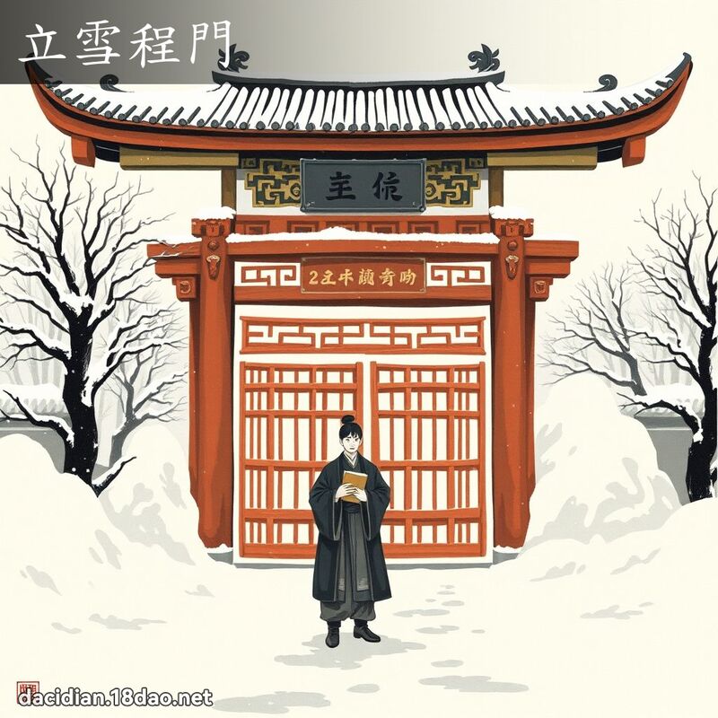立雪程門 配图