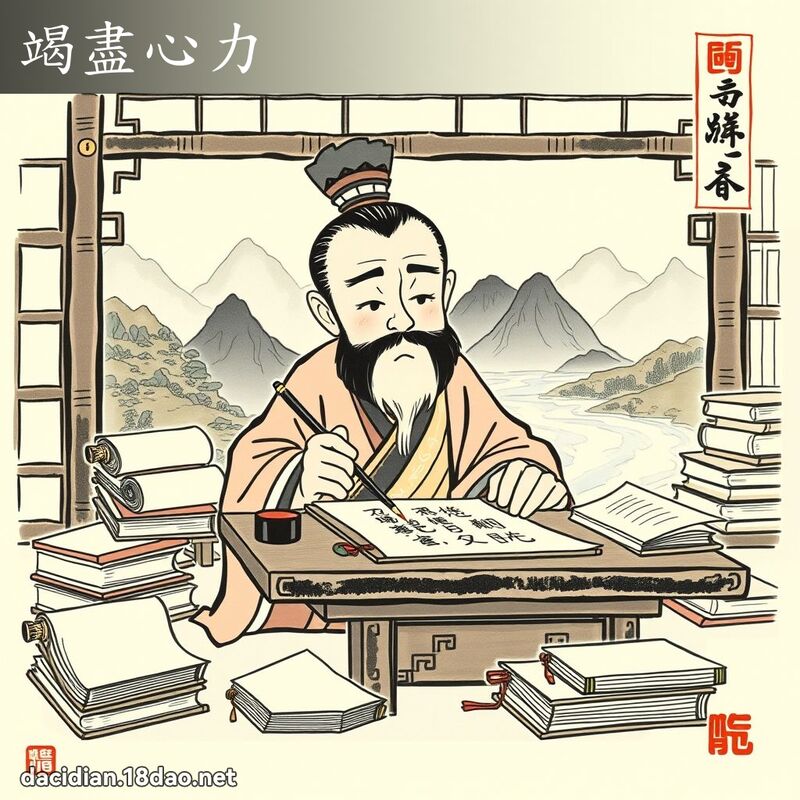 竭盡心力 配图