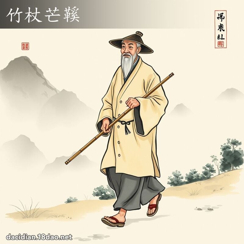 竹杖芒鞵 配图