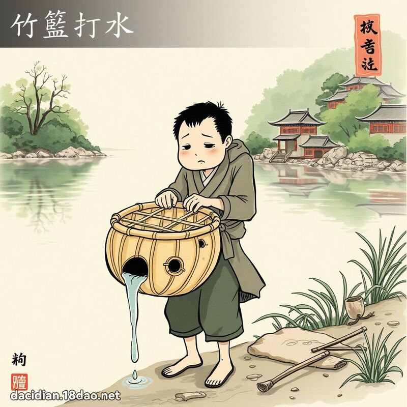 竹籃打水 配图