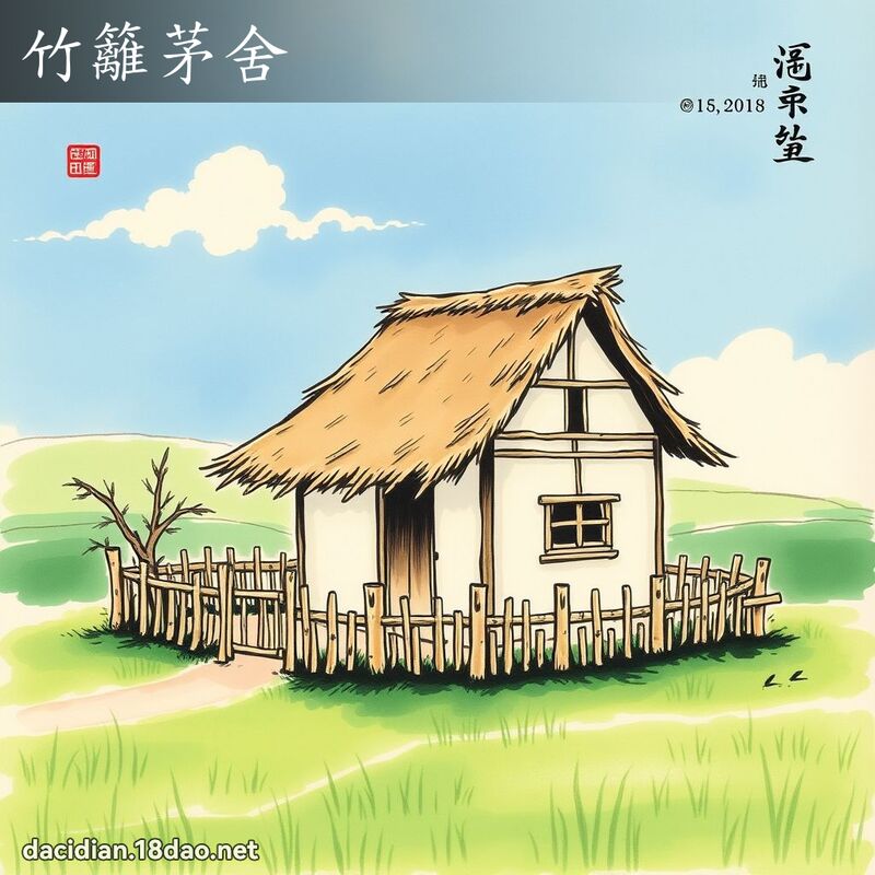 竹籬茅舍 配图