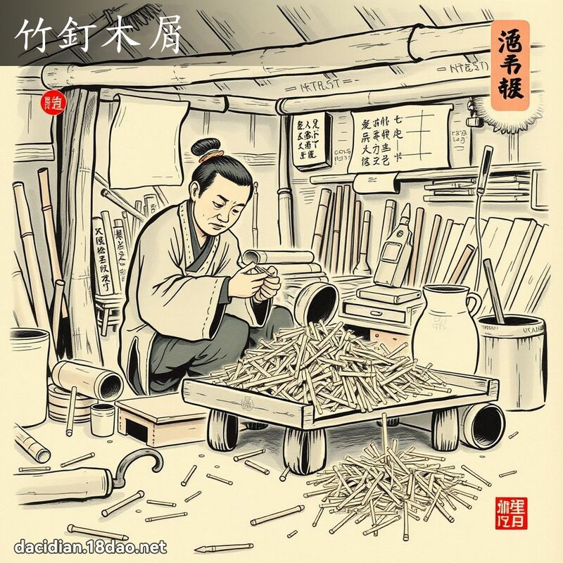 竹釘木屑 配图