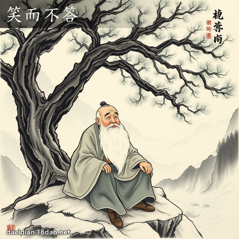笑而不答 配图