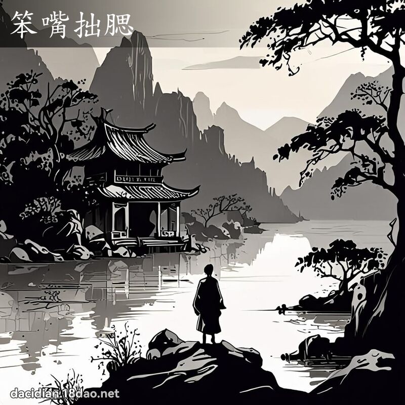 笨嘴拙腮 配图