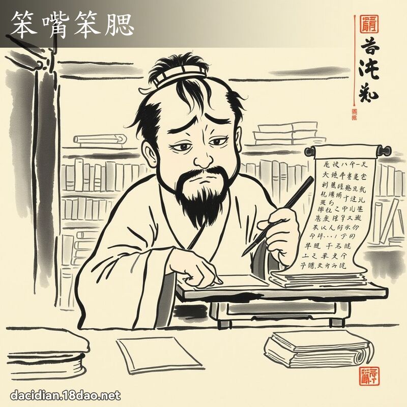 笨嘴笨腮 配图