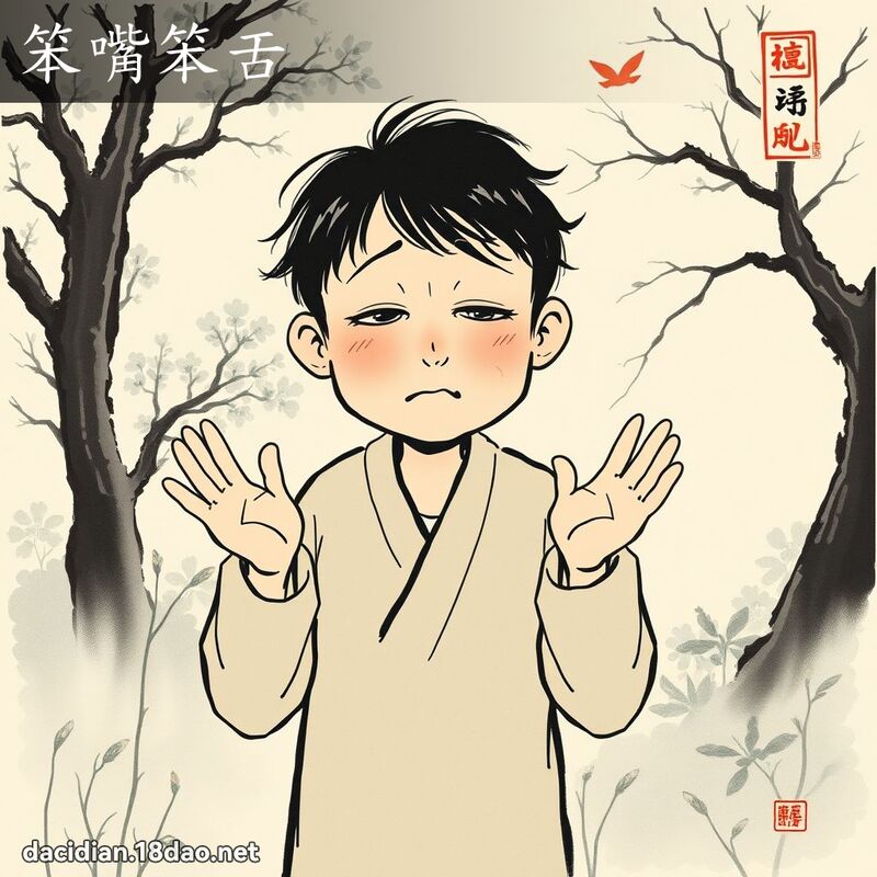 笨嘴笨舌 配图