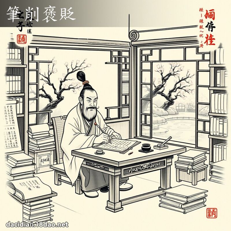 筆削褒貶 配图