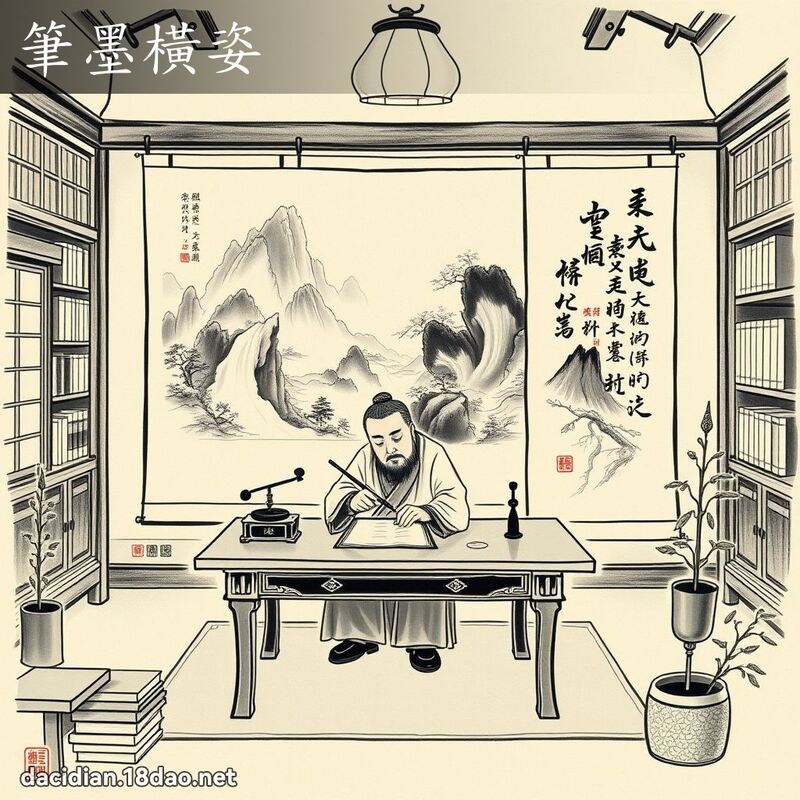 筆墨橫姿 配图
